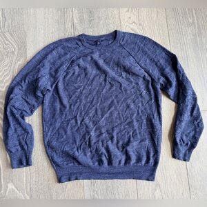 J. Crew Factory Raglan Budded Crewneck Sweater in Nightfall Navy Size Medium
